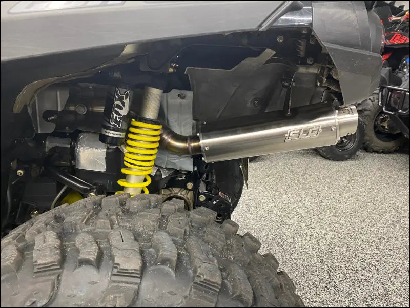 2012-2024 Gen 2 CanAm Outlander 650-800-850-1000cc Bomber Performance Series Slip On - Raw Stainless/Large logo / Blank