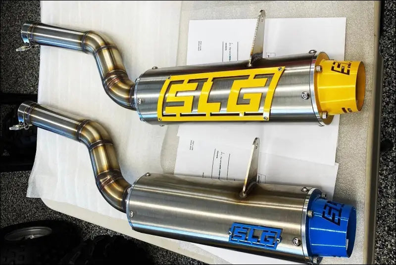 2012-2024 Gen 2 CanAm Outlander 650-800-850-1000cc Bomber Quiet Series Slip On - Raw stainless/Large Logo / Blank