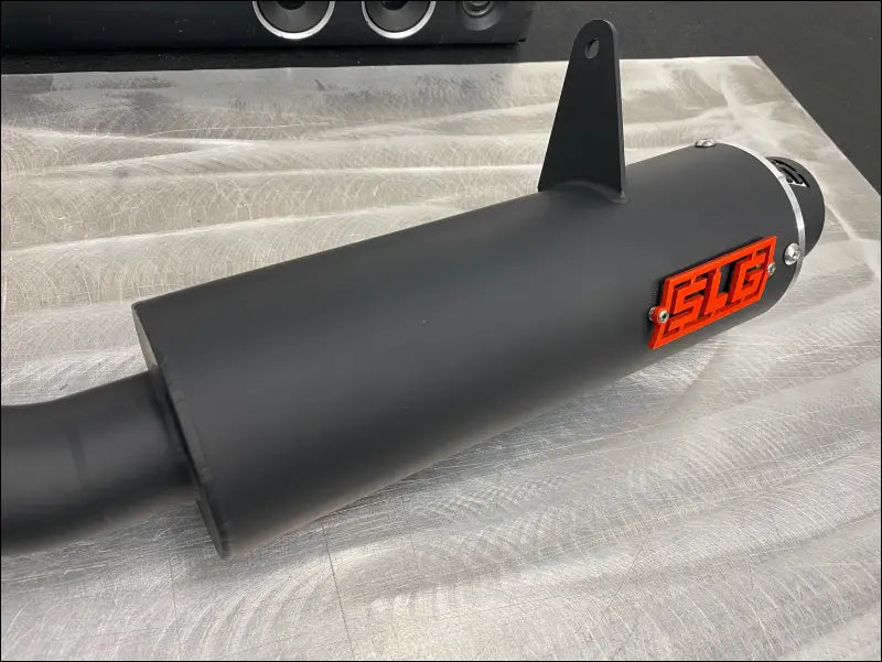 2012-2024 Gen 2 CanAm Outlander 650-800-850-1000cc Bomber Quiet Series Slip On - Raw stainless/Large Logo / Cutout