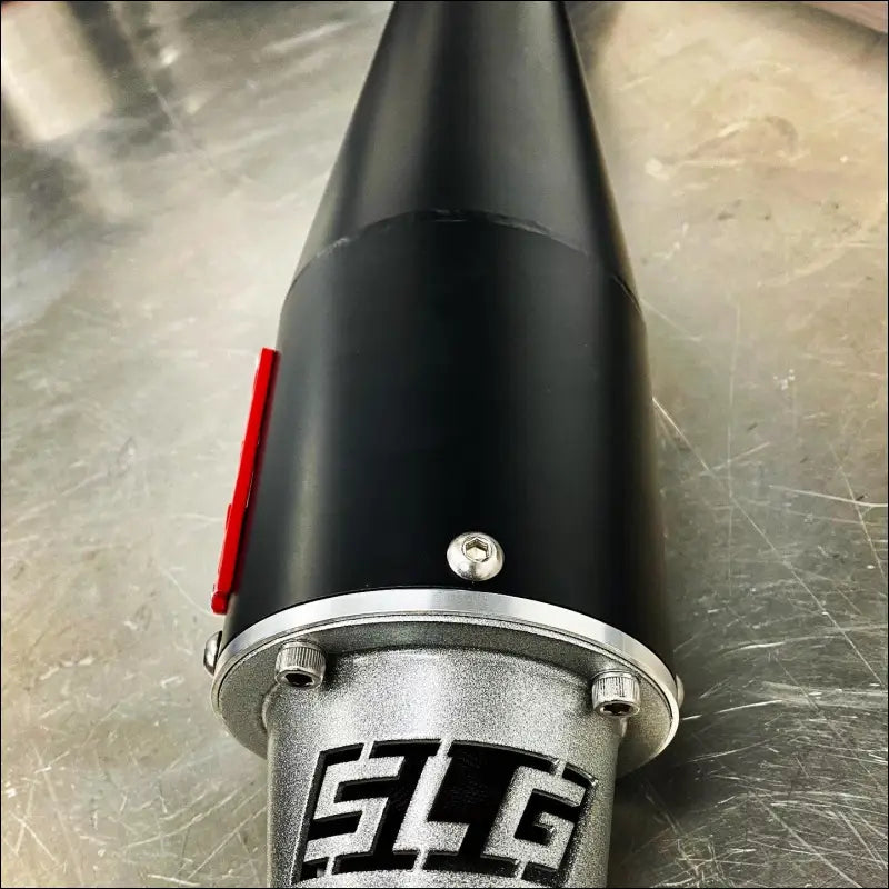 2016-2024 Yamaha Grizzly/Kodiak 700cc Sniper Quiet Series Slip On - Raw stainless body with coated tip and logo