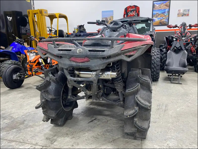 2023-2025 Gen 3 Outlander 500-700cc (all models) Bomber Performance Series Slip On - Raw stainless/Small Logo / Billet