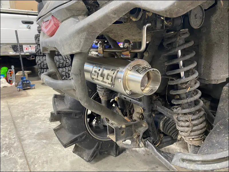 2023-2025 Gen 3 Outlander 500-700cc (all models) Bomber Quiet Series Slip On - Raw stainless / Blank Tip / Small