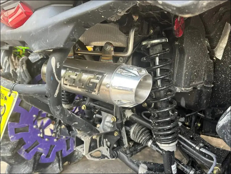 2023-2026 Gen 3 Outlander 500-700cc (all models) Bomber Quiet Series Slip On - Raw stainless / Blank Tip / Large