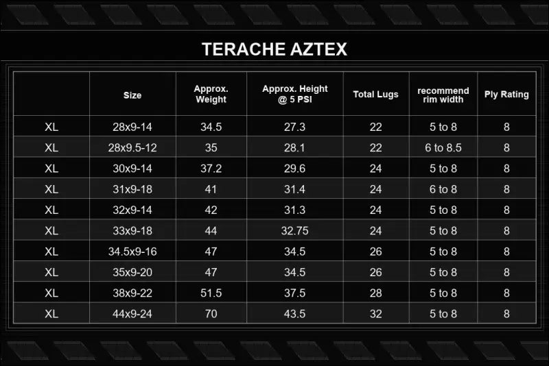 AZTEX XL - 30x9-14 - Tire
