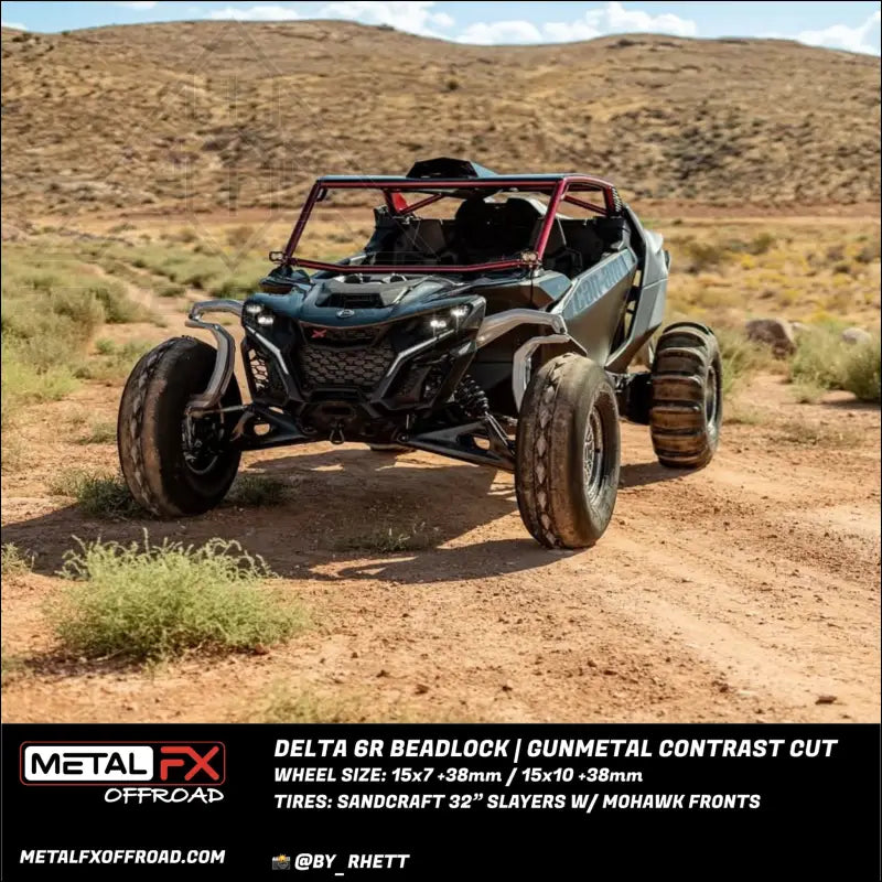 Delta 6R Beadlock | Gunmetal Contrast Cut - Wheels