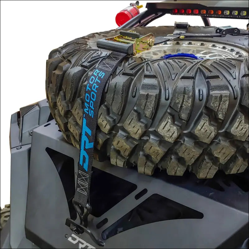 DRT RZR Pro XP / R / Turbo 2022-2024 Tire Carrier / Adventure Rack - Carrier/Adventure W/Y-Strap Holder