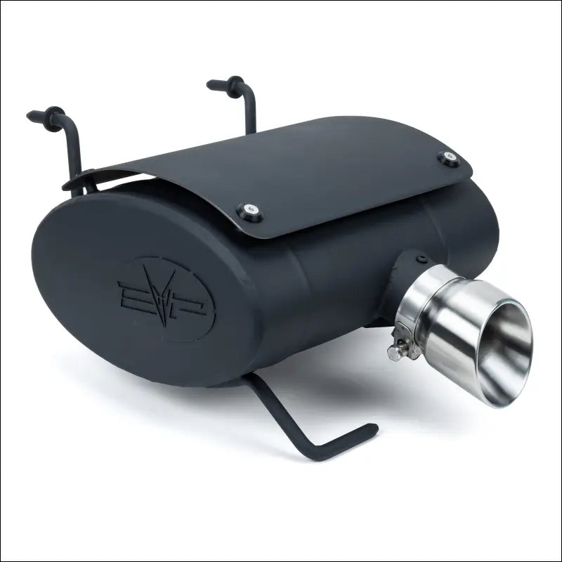 EVP Center Exit Muffler With Rear Fascia for Ranger 1500 - Black / Stainless - 300 Exhaust Simple