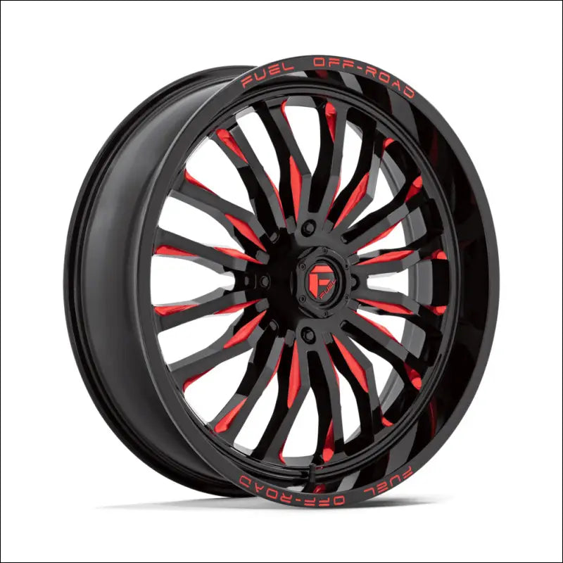Fuel D822 ARC UTV Wheel Gloss Black Milled Red - 18x7 / 4x137 / + 13mm - Wheels