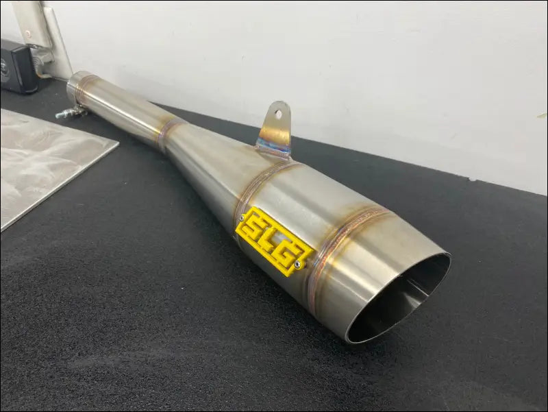 Gen 1 2007-2012 CanAm Renegade 500-800cc Megaphone Slip On - Raw Stainless / Oxygen sensor bung - Exhaust