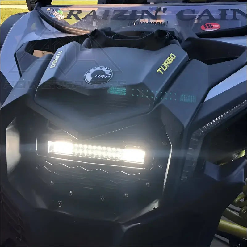 Infinite Offroad Can-Am Maverick X3 Grille w/ 102w Light Bar - Rock Lights