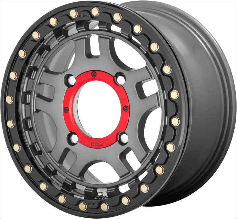 KMC KS240 Recon Beadlock Gun Metal - 14x7 / 5 + 2 / 4x156 - Wheels