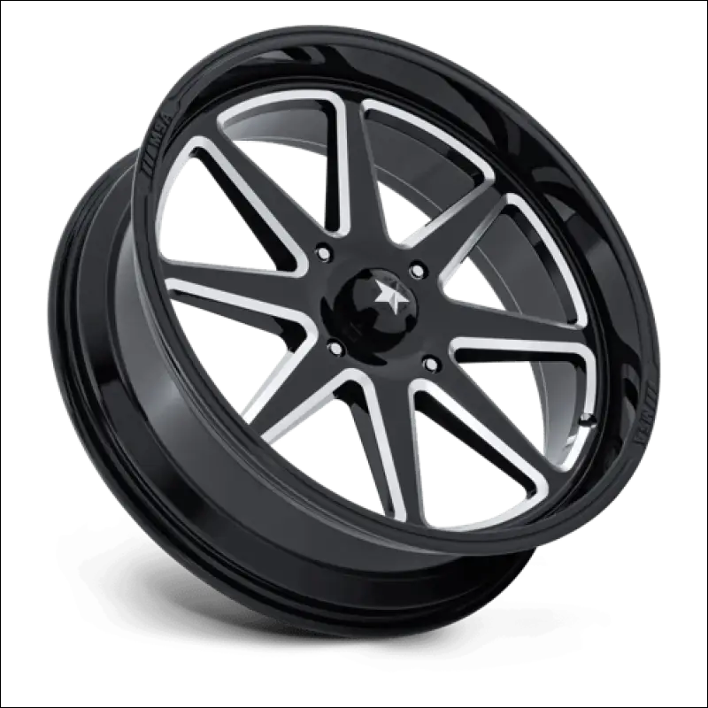 MSA M54 Spark UTV Gloss Black Milled Wheels Cast Aluminum - 15x7 / 4x110 / 10