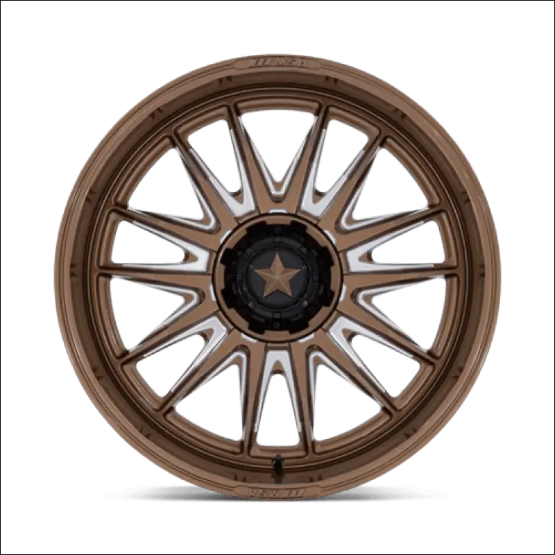 MSA M55 Commander UTV Gloss Bronze Milled Wheels Cast Aluminum - 22x7 / 4x137/4x156