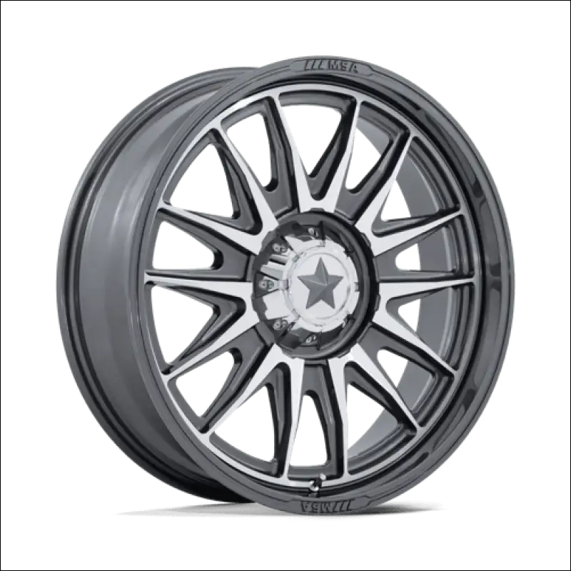 MSA M55 Commander UTV Platinum with Machined Face Wheels Cast Aluminum - 18x7 / 5x114.3/5x4.5 / 10