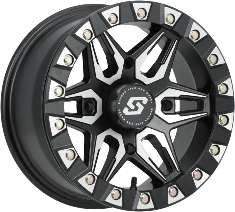 Sedona Split 6 Beadlock Wheel - Black/Machined