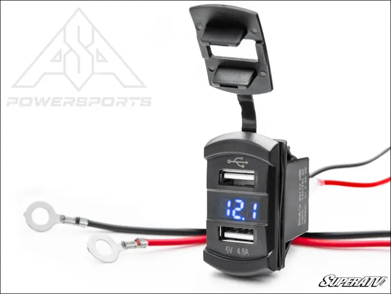 SuperATV 12V UTV Voltmeter & Dual USB Charger - Other