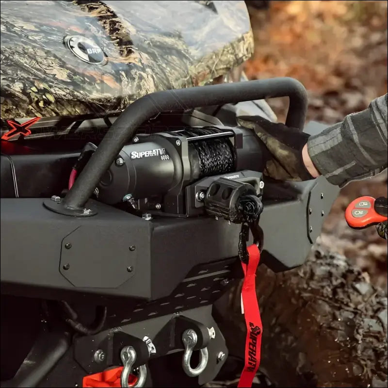 SuperATV Black Ops 6000 Synthetic Rope Winch & Wireless Remote
