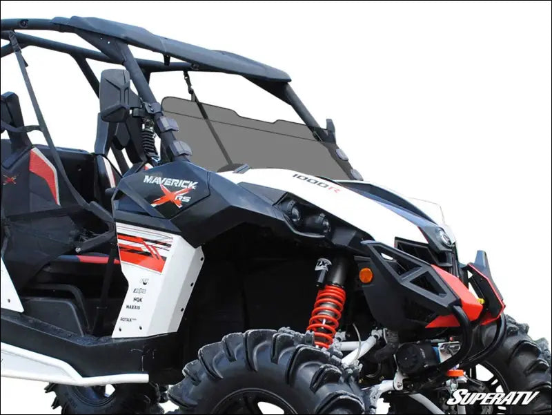 SuperATV Can-Am Maverick Half Windshield - Standard Polycarbonate - Dark Tint