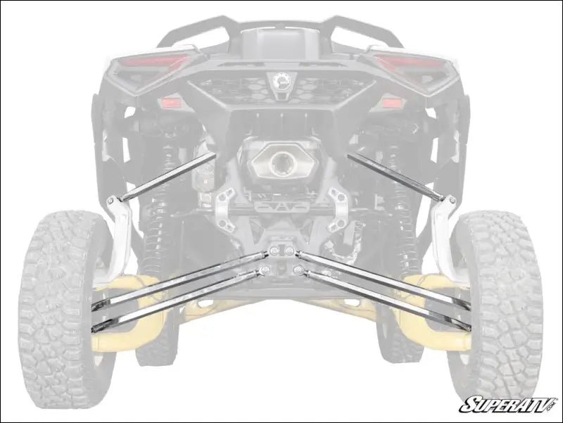 SuperATV Can-Am Maverick R Billet Aluminum Hex Radius Arms - Nut Weld Plate - Rods