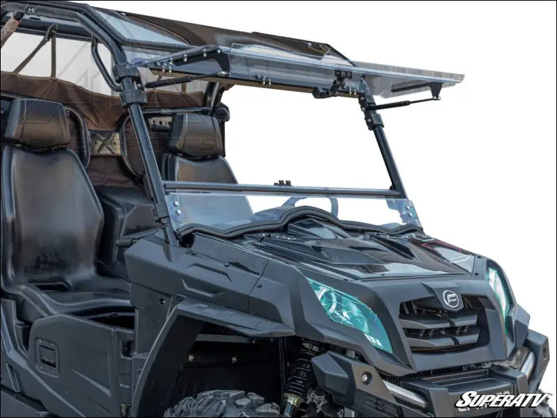 SuperATV CFMOTO UForce 800 Scratch-Resistant Flip Windshield