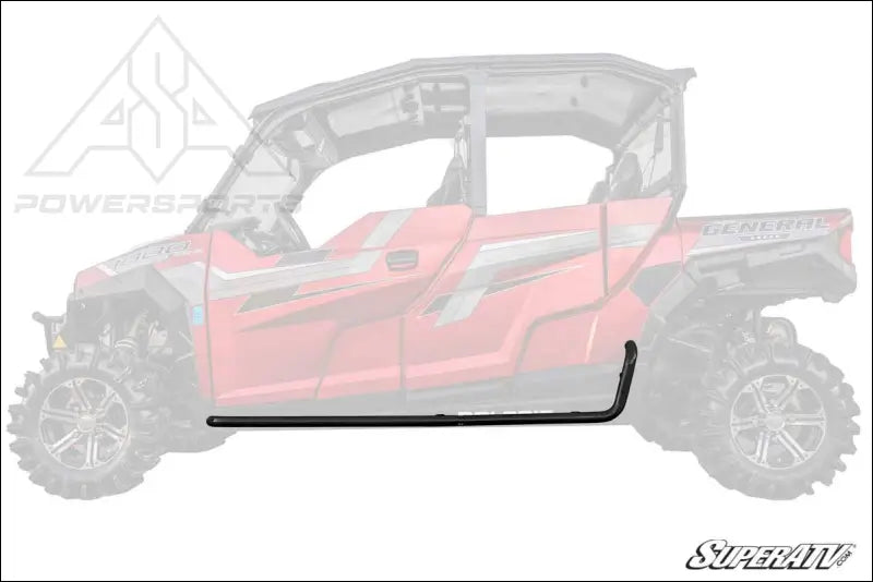 SuperATV Polaris General 4 Heavy Duty Nerf Bars - Black