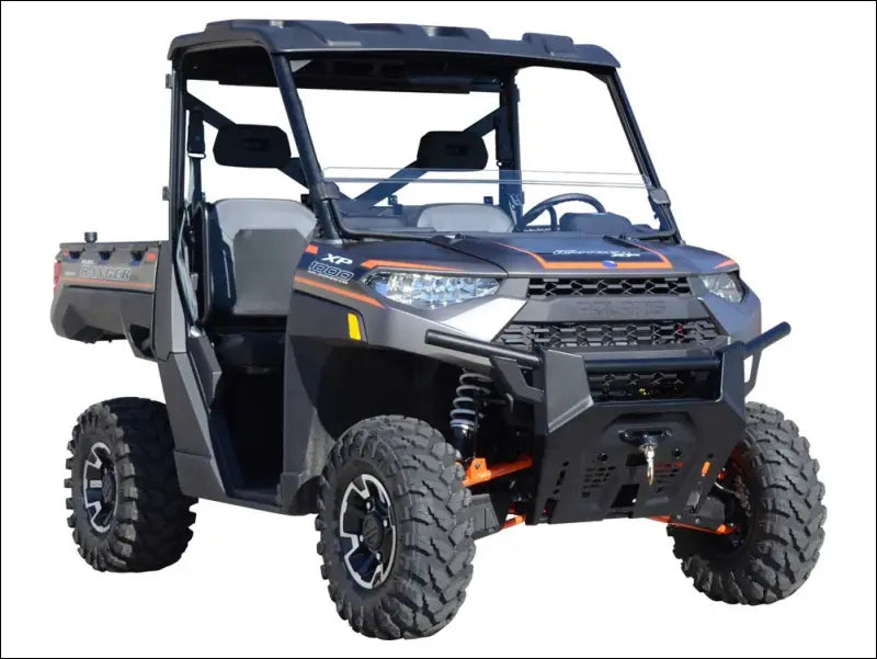 SuperATV Polaris Ranger Kinetic Half Windshield - Standard Polycarbonate - Dark Tint
