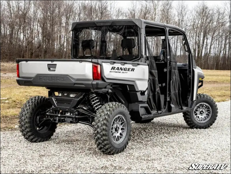 SuperATV Polaris Ranger XD 1500 Scratch-Resistant Rear Windshield - Scratch Resistant Polycarbonate - Light Tint