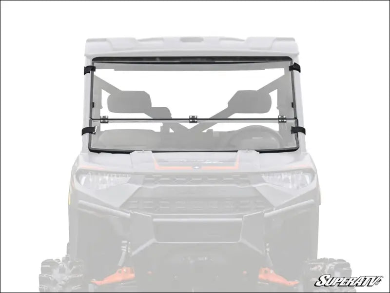SuperATV Polaris Ranger XP Kinetic Scratch Resistant Flip Down Windshield - Polycarbonate - Clear