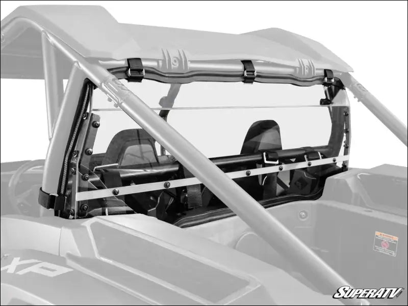 SuperATV Polaris RZR XP 1000 Rear Windshield - 2024 + / Standard Polycarbonate - Light Tint