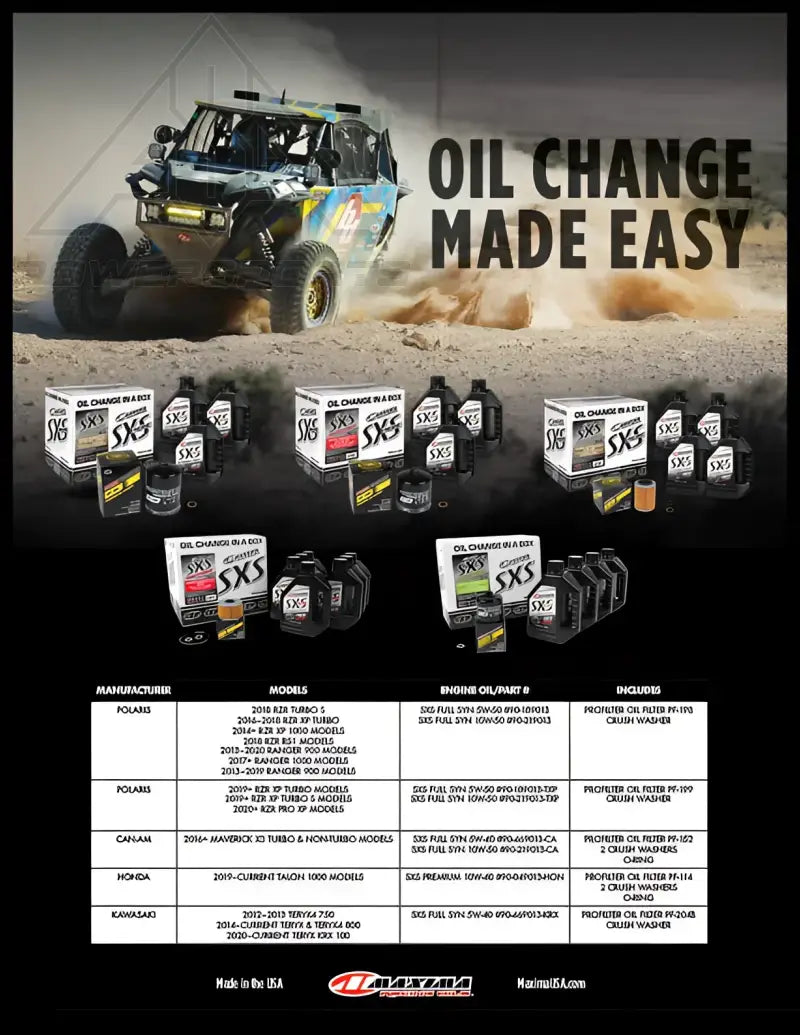 SXS - CAN-AM MAVERICK X3 QUICK CHANGE KIT - Oil Change Kit
