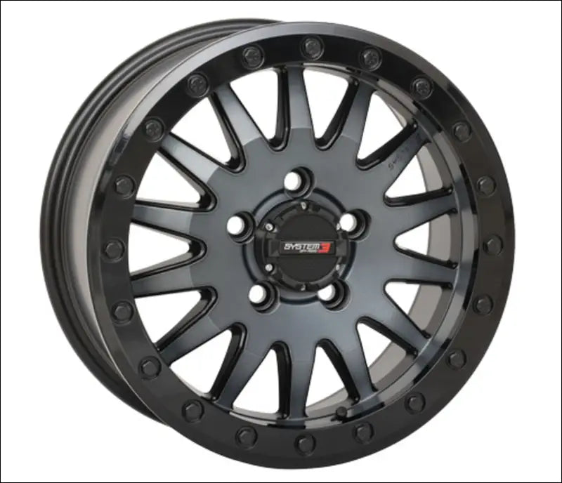 System 3 SB-8 Beadlock Wheel 5-Lug - Matte Brushed Grey - 15x7 / 5x4.5 / 5 + 2 ( + 38mm) - Wheels