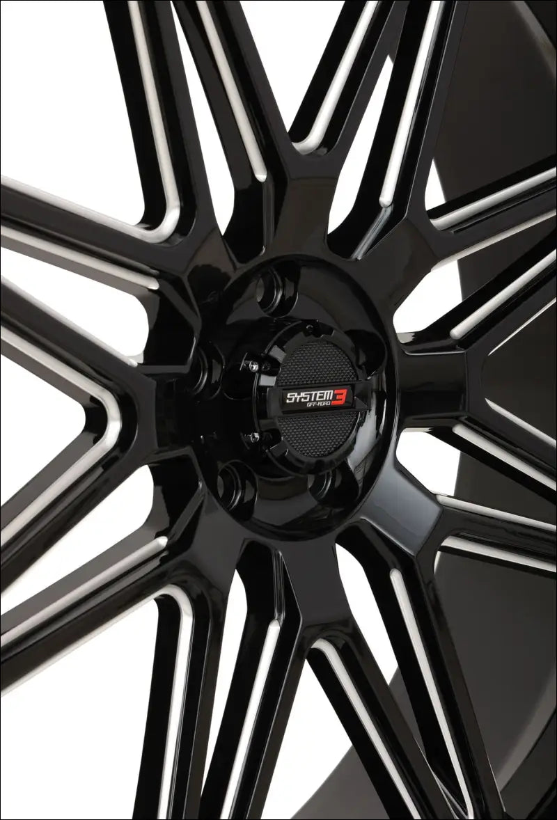 System 3 ST-7 Wheel - Gloss Black - 20x7 / 5x4.5 / 4 + 3 - Wheels