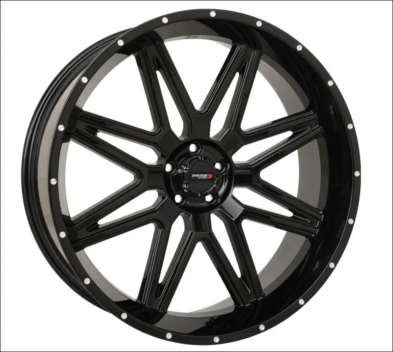 System 3 ST-7 Wheel - Gloss Black - 24x9 / 4x137 / 5 + 4 - Wheels