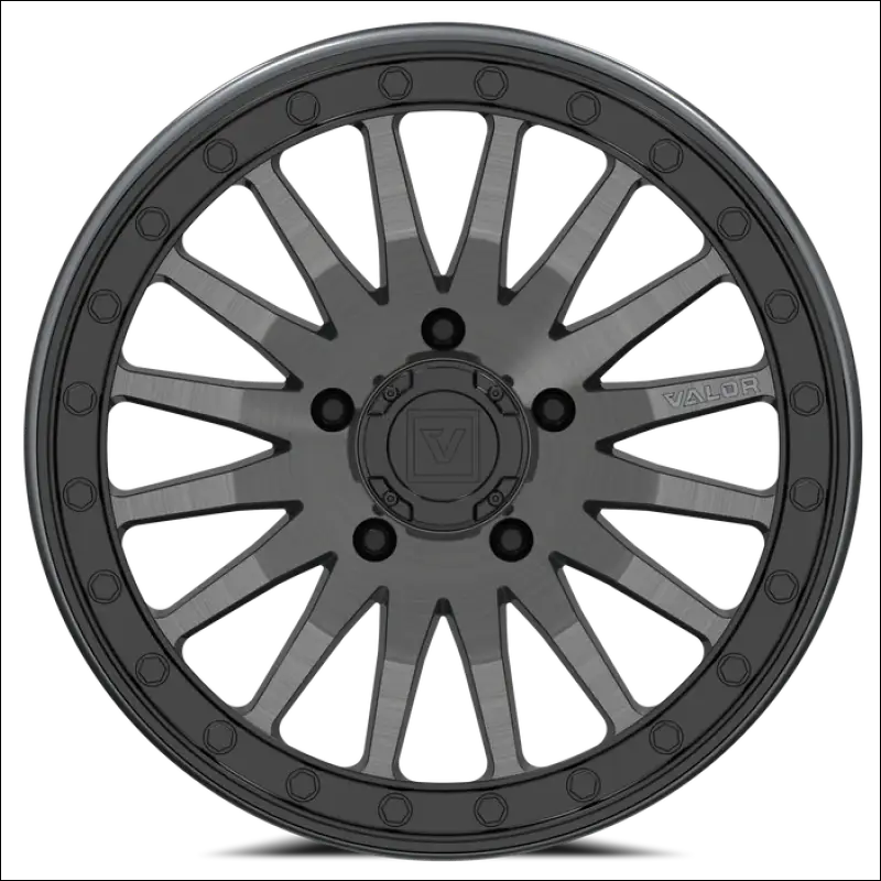 Valor Offroad V06 Beadlock 5-Lug - Brushed Gunmetal - Wheels