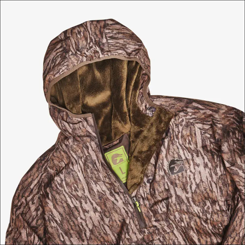 Waterproof 1/2 Zip Bog Hoodie | Mens - Mossy Oak Bottomland - Large - Outerwear