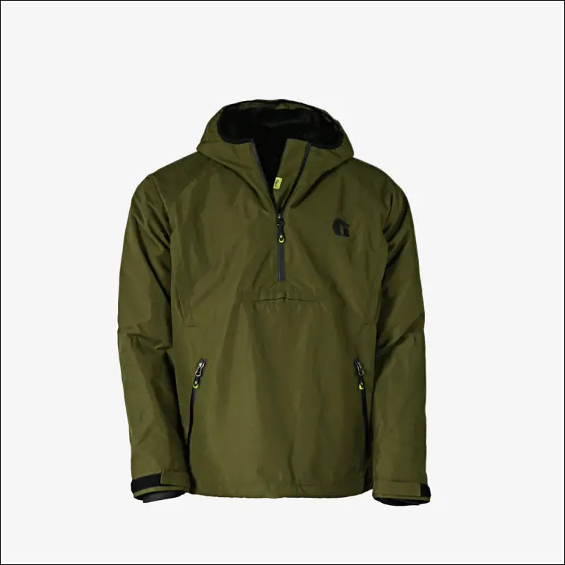Waterproof 1/2 Zip Bog Hoodie | Mens - Olive - Large - Outerwear