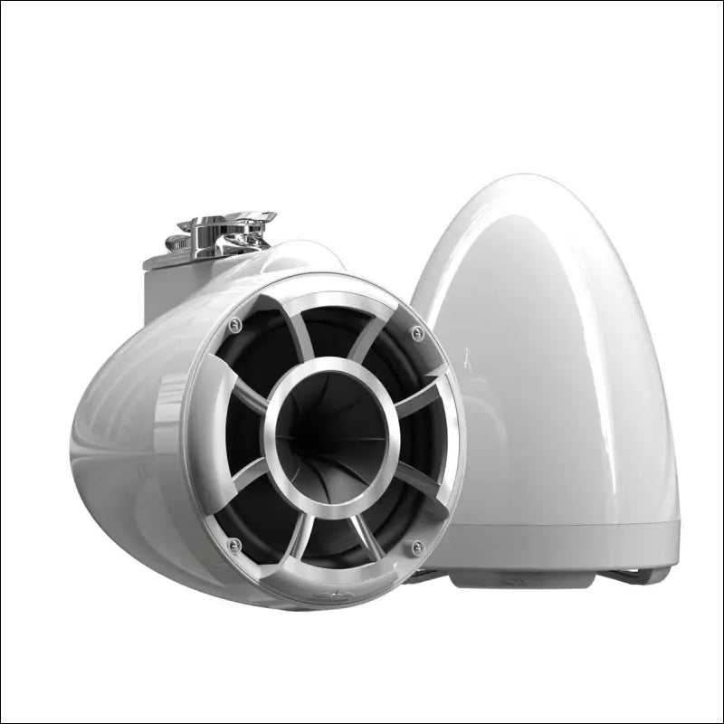 Wet Sounds Revolution Series 8’’ White Tower Speakers - Swivel Clamp Base Mount - Audio