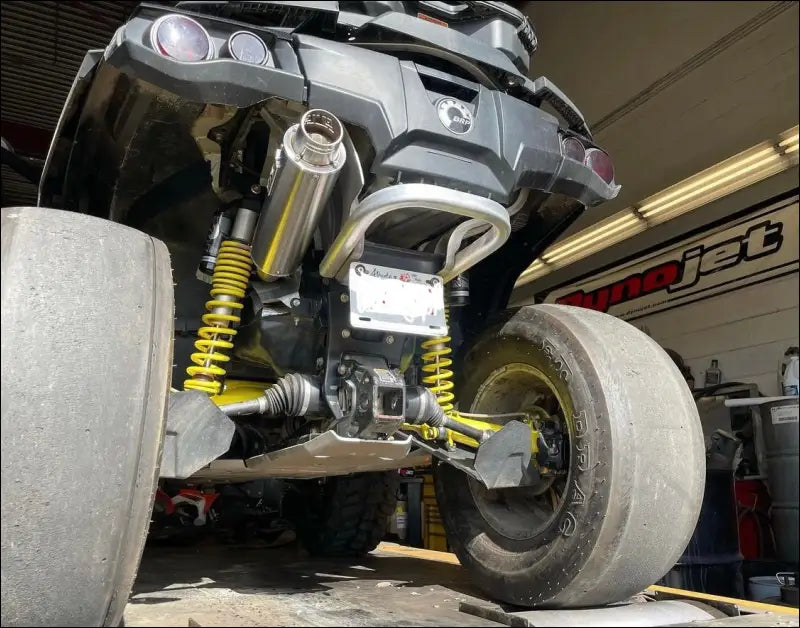 2012-2024 Gen 2 CanAm Outlander 650-800-850-1000cc Bomber Performance Series Slip On - Raw Stainless/Large logo / Blank