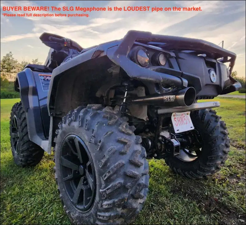 2012-2024 Gen 2 CanAm Outlander 650-800-850-1000cc Megaphone Slip On - Raw Stainless / None