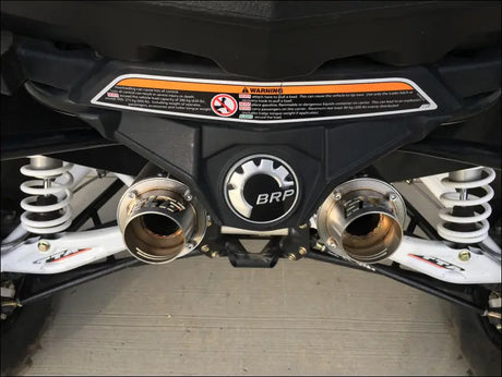2013-2018 OG CanAm Maverick XMR XRS 1000cc Sniper Performance Series Dual Slip On - Raw stainless / Removable quiet