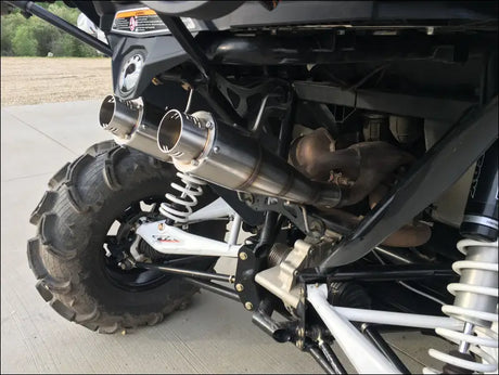2013-2018 OG CanAm Maverick XMR XRS 1000cc Sniper Performance Series Dual Slip On - Raw stainless / Removable spark