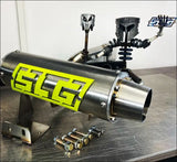 2016-2026 Gen 2 CanAm Renegade XMR 570-650-850-1000cc Bomber Quiet Series Slip On Side Exit - Raw stainless/Small Logo