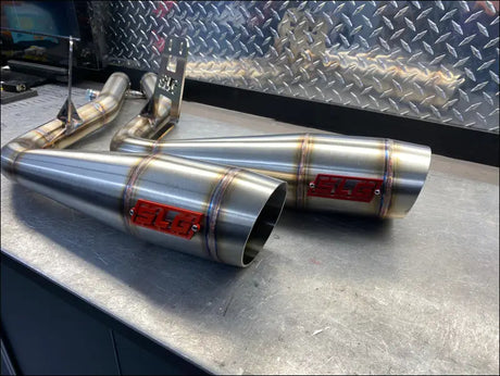 2016-2026 Gen 2 CanAm Renegade XMR 570-650-850-1000cc Megaphone 45 Degree Exit Slip On - Raw stainless body with coated