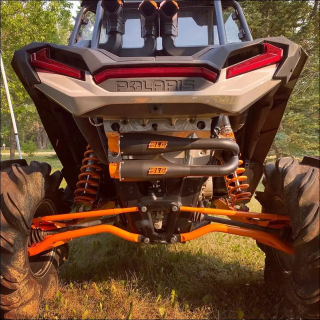 2018-2021 Polaris RZR XP and RS1 1000cc Sniper Quiet Series Dual Slip On - Raw stainless