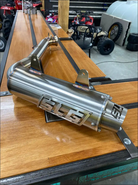 2023-2025 Gen 3 Outlander 500-700cc (all models) Bomber Performance Series Slip On - Raw stainless/Small Logo / Cutout