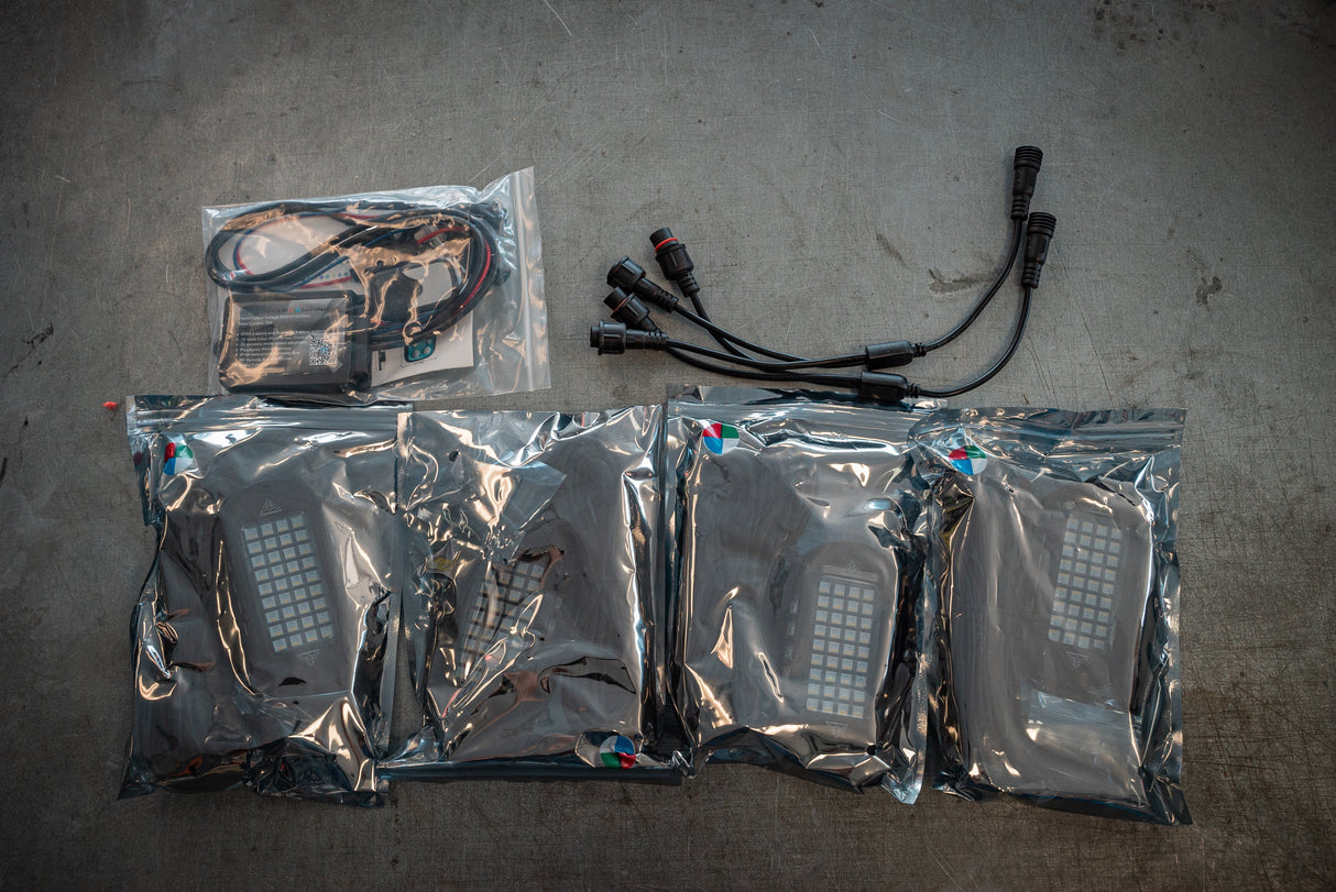 Rock Light Kit RGB+W Standard Kit With Brackets
