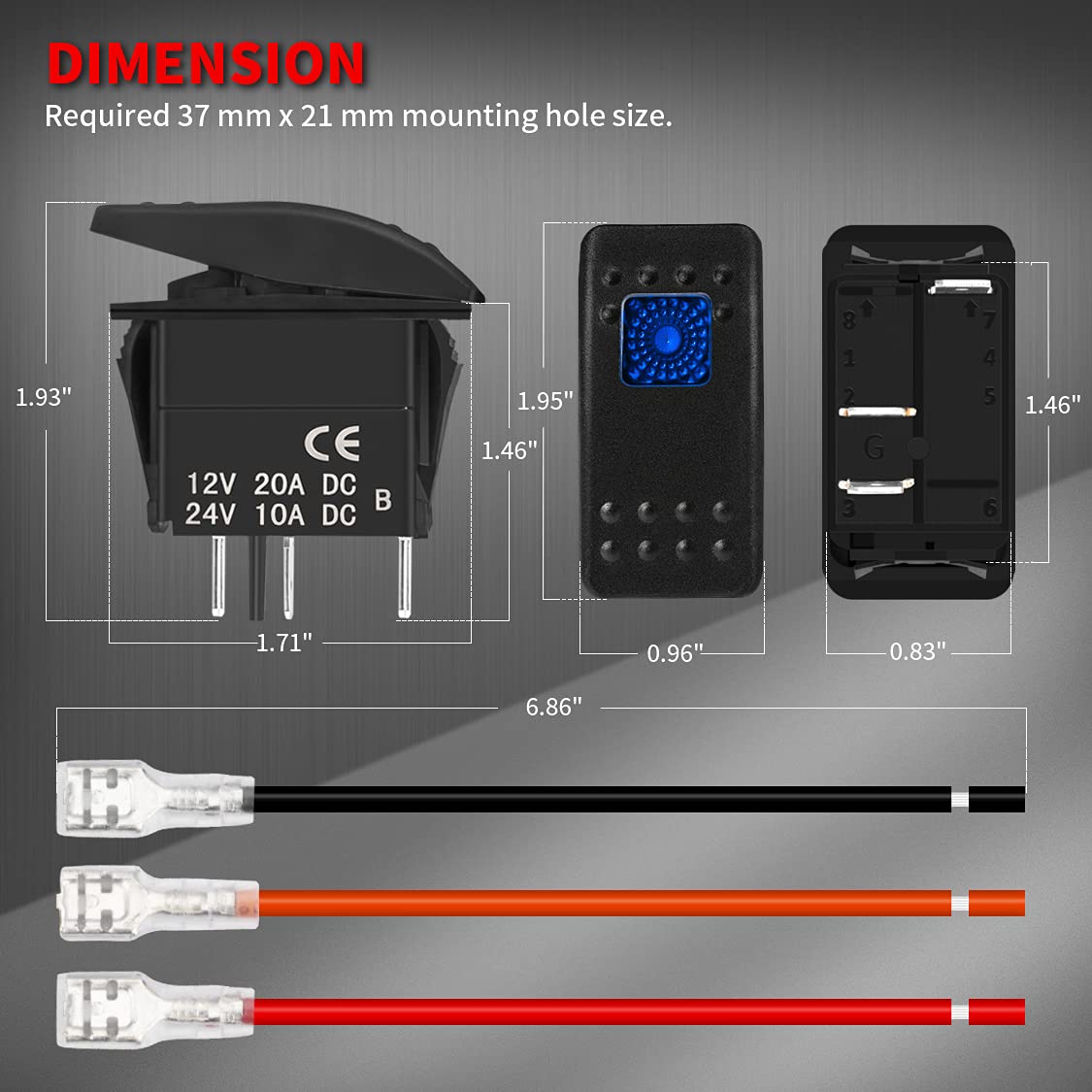 2 Switch Panel for 2014+ Honda Rancher, Foreman, Rubicon