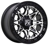 MetalFX OffRoad Assassin 15X10 Beadlock Wheel- Matte Black/Machined Face