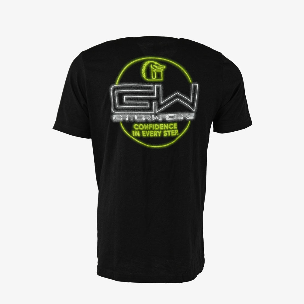 GW Logo Neon Graphic Tee | Heather Black