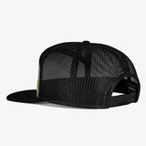 Flat Bill 7-Panel Hat | Black & Grey